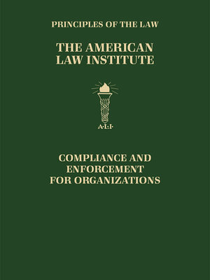 cover image of Principles of the Law, Compliance and Enforcement for Organizations